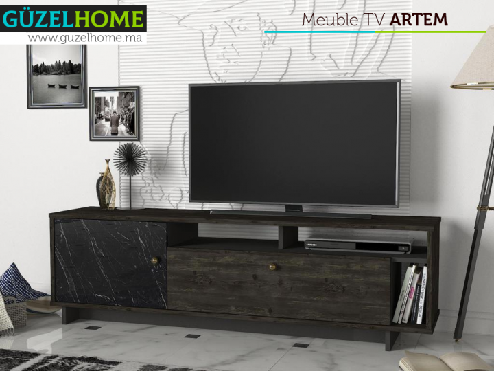 meuble tele marbre noir meuble tele marbre noir