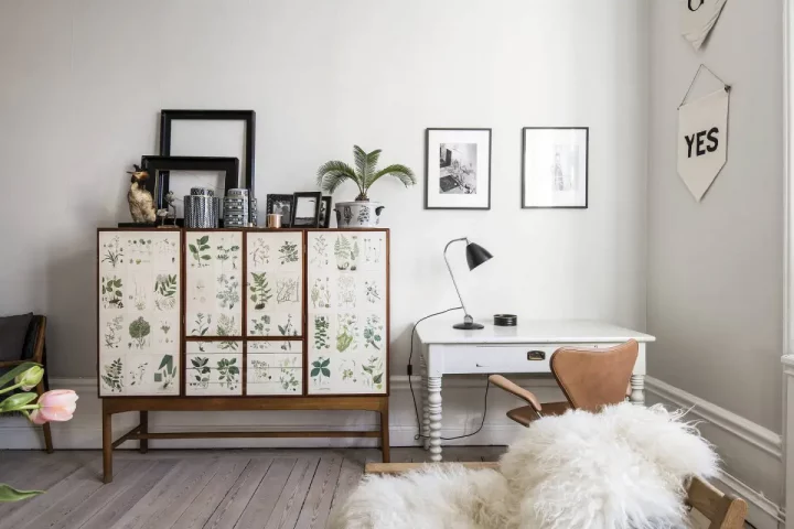 papier peint sur meuble