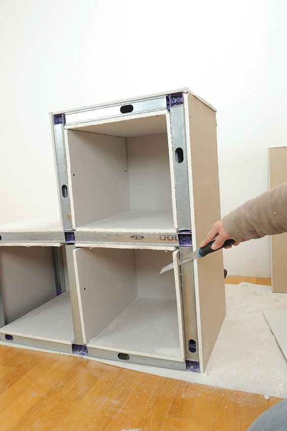 meuble en placo avec porte