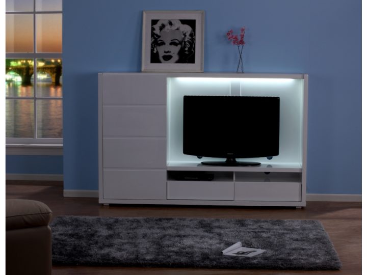 meuble tv avec colonne rangement