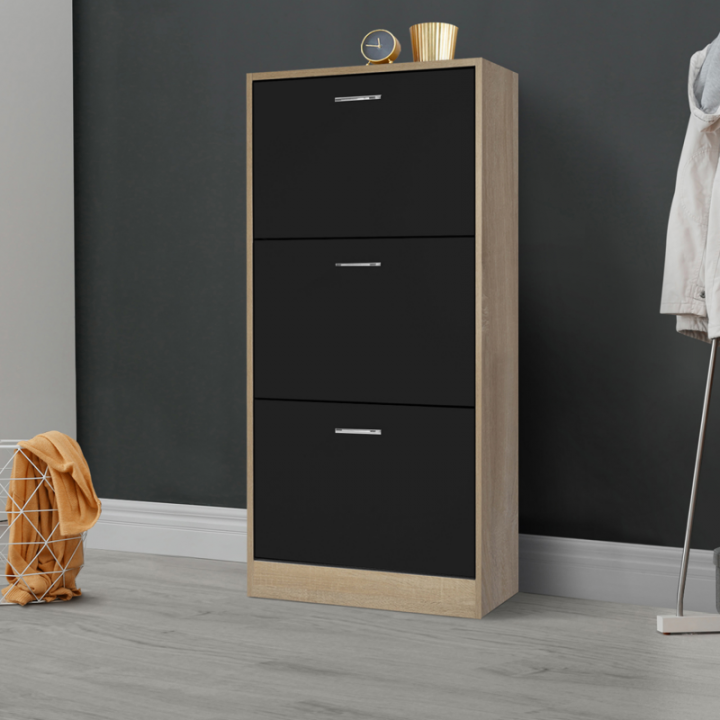 meuble chaussure noir et bois meuble chaussure noir et bois