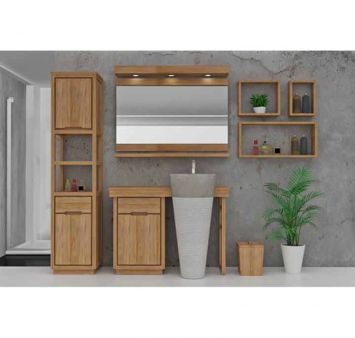 meuble salle de bain avec porte