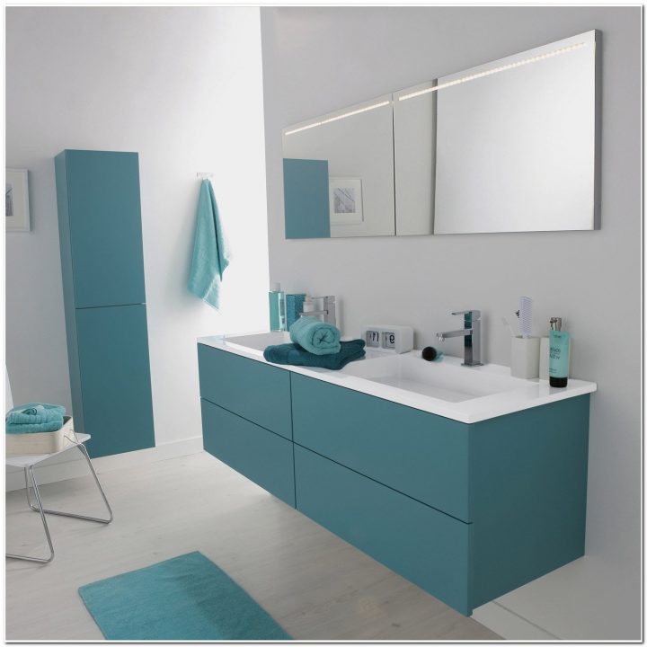 meuble vert salle de bain