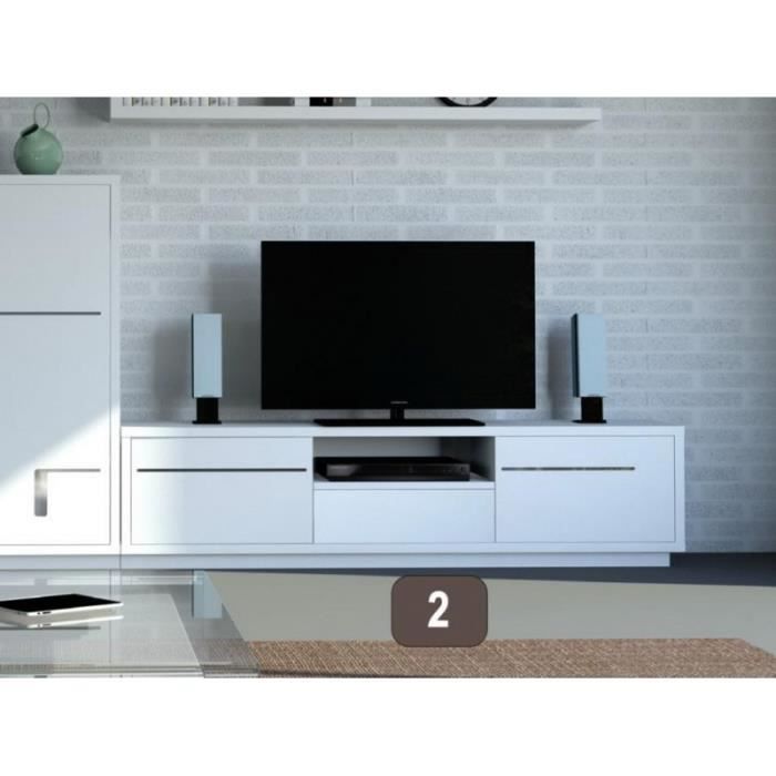 meuble tv blanc 150 cm