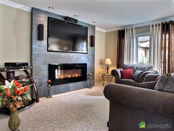 meuble télé avec cheminée électrique