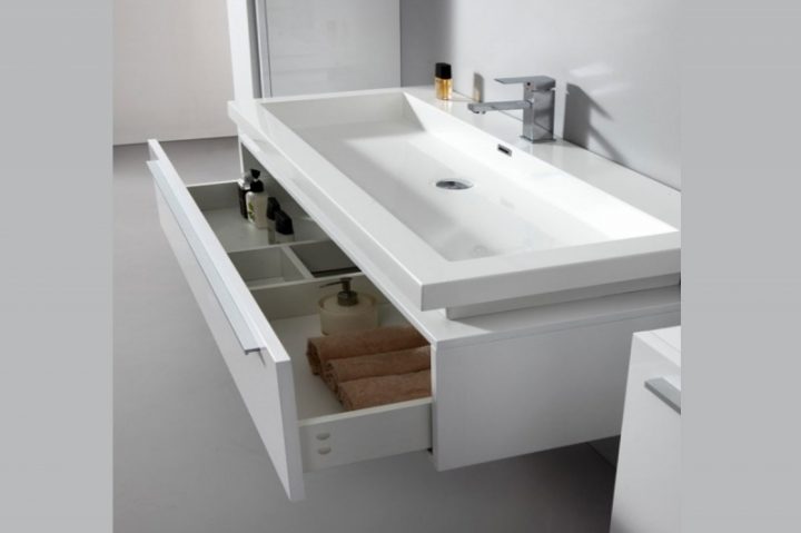 meuble salle de bain grande vasque 2 robinets