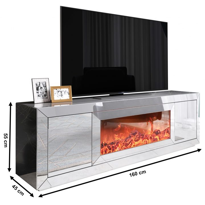 meuble tv effet cheminée