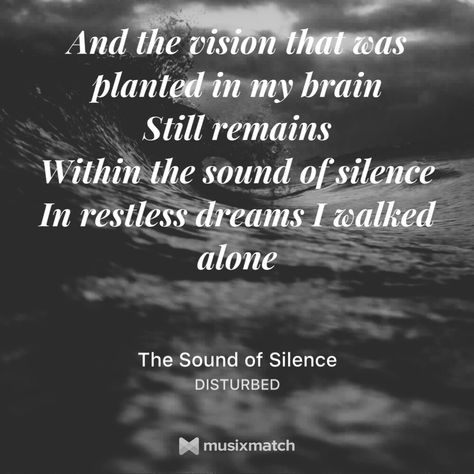 disturbed the sound of silence text deutsch