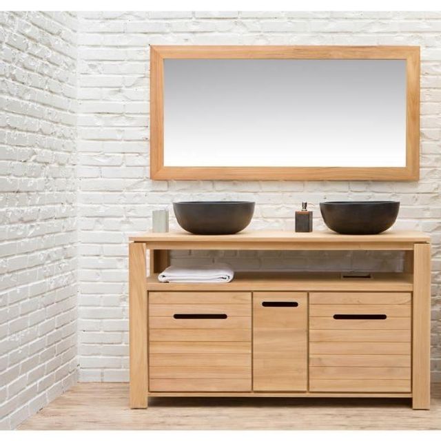 meuble double vasques bois