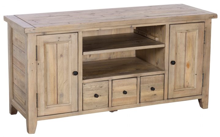 meuble tv bois recyclé coloré