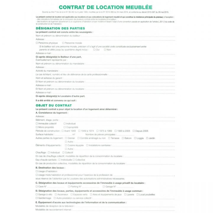 1X Contrat De Location Pour Locaux Meublés Exacompta dedans Loi Alur Location Meublée 1X Contrat De Location Pour Locaux Meublés Exacompta dedans Loi Alur Location Meublée