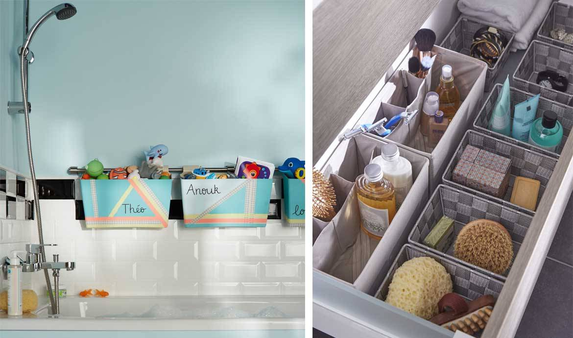 25 Astuces De Rangements Pour La Salle De Bains - Rangement intérieur Accessoires Salle De Bain Castorama