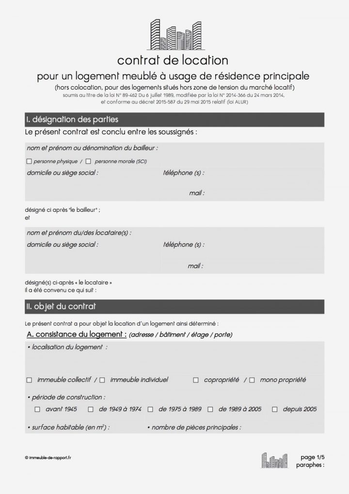 55 Conception Contrat Type Location Meublée tout Contrat De Location Meublé Gratuit