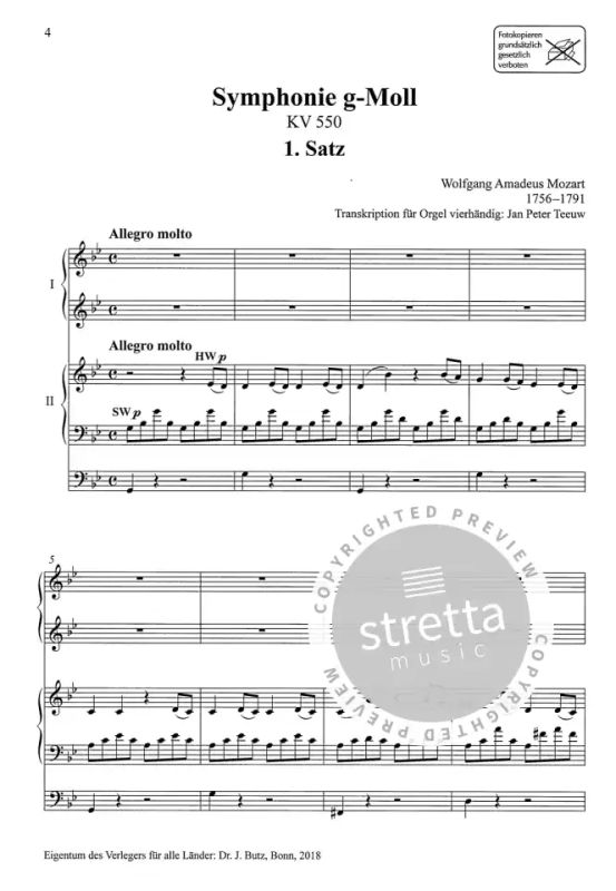 mozart 40. sinfonie 1. satz