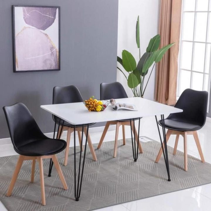 8 × Chaise Salle À Manger Design Scandinave Modern intérieur Chaises Confortables Salle Manger