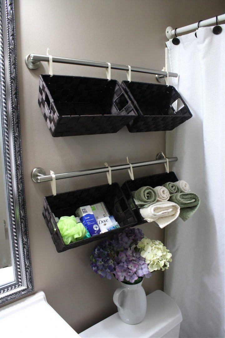 A Tisket. A Tasket. A Wall Full Of Baskets | Rangement Salle pour Idée Rangement Salle De Bain