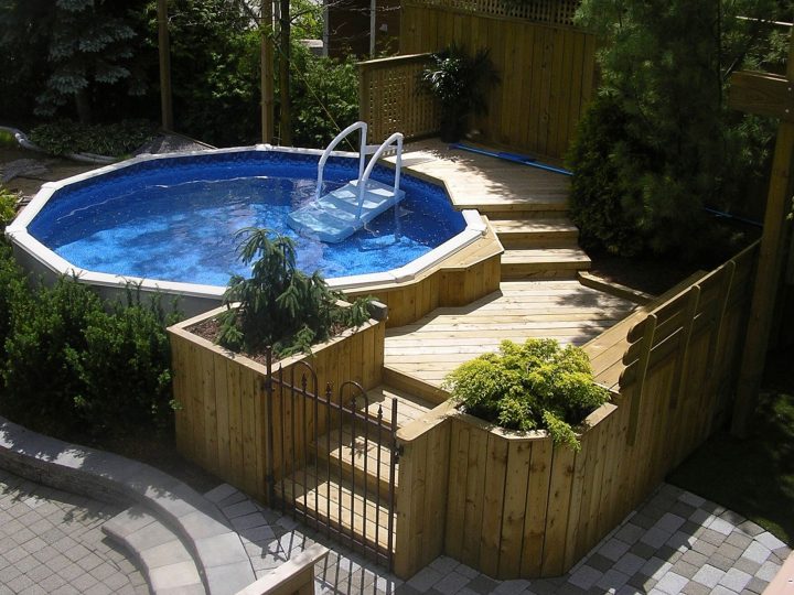 Above Ground Pool, In Harmony With The Backyard! By Les intérieur Roche Autour Piscine Hors-Terre