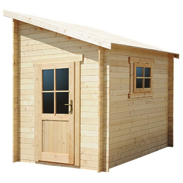 Abri Adossé En Bois Massif 28Mm Brut 5,92M² Gardy Shelter intérieur Abri De Jardin Bois 5M2 Castorama