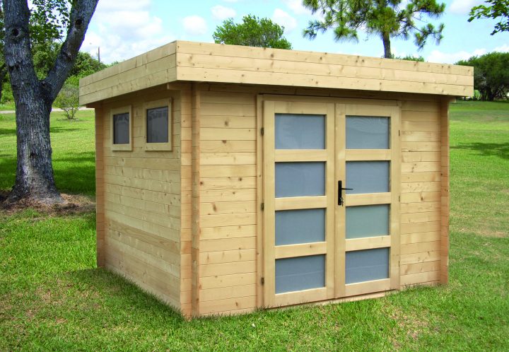 Abri Bois Kivik, 28Mm, 7.99M² , 298 X 268 Cm, Toit Plat destiné Abri De Jardin Toit Plat