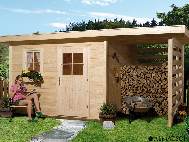 Abri De Jardin 170 A T.3 Ps,Fs / 13,3 M2, Avec Bûcher tout Abri De Jardin Avec Bucher