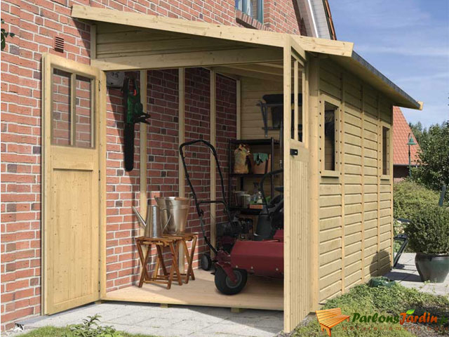 Abri De Jardin Adossable Juist 6,42M², Cabanon Adossé encequiconcerne Abris De Jardin Adossable