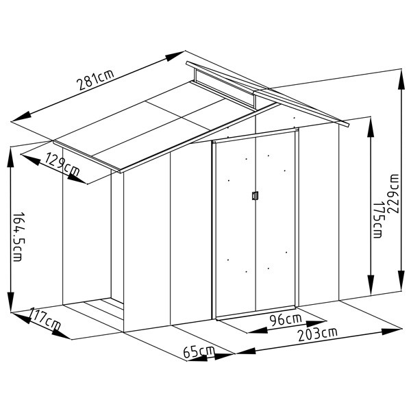 Abri De Jardin Avec Bûcher En Métal 3,14 M² + Kit D pour Abri De Jardin Avec Bucher