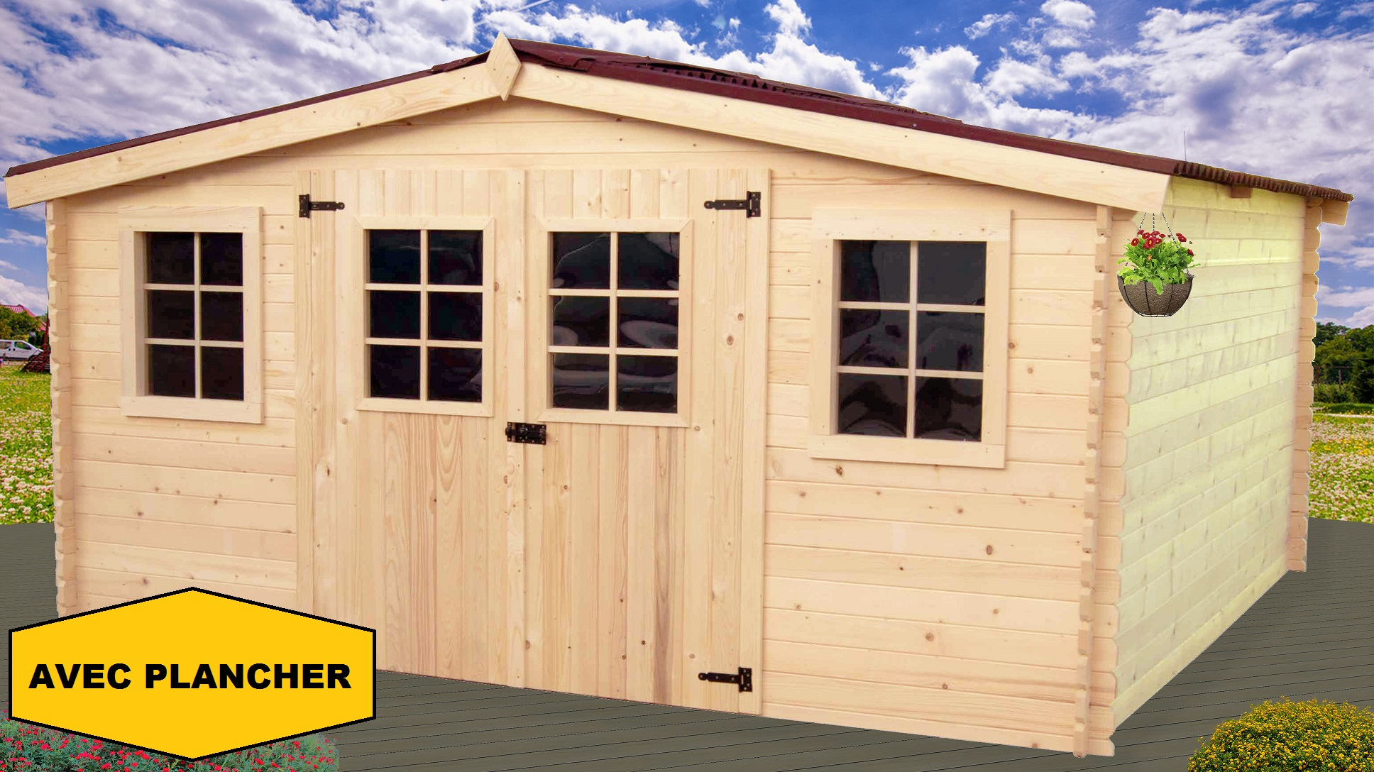 Abri De Jardin Bois 13M2 + Plancher « Bandol Super 4,16X3 avec Abris De Jardin 20M2 Abri De Jardin Bois 13M2 + Plancher « Bandol Super 4,16X3 avec Abris De Jardin 20M2