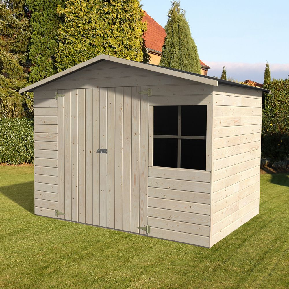 Abri De Jardin Bois Avec Plancher 5.29 M² Ep.12 Mm Loguec tout Abri De Jardin