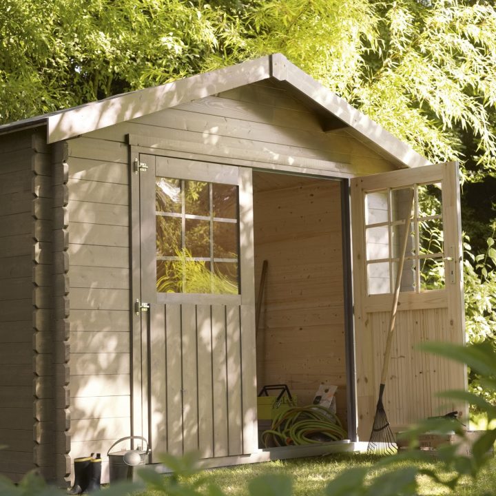 Abri De Jardin Bois Flore, 5.39 M² Ep.28 Mm | Leroy Merlin tout Cabane De Jardin Leroy Merlin