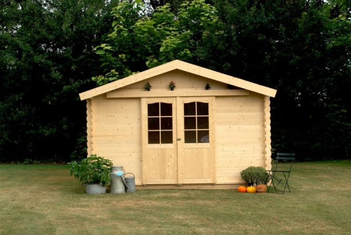 Abri De Jardin Bois Ness 11.88M² Portes Coulissantes Pas destiné Abris De Jardin Auchan