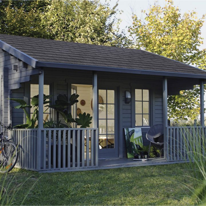 Abri De Jardin Bois Samara, 17.47 M² Ep.44 Mm | Leroy Merlin dedans Incinérateur De Jardin Leroy Merlin