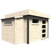 Abri De Jardin Bois Toit Plat Atelier 12,46 M² Ep. 28 Mm dedans Abris De Jardin Toit Plat