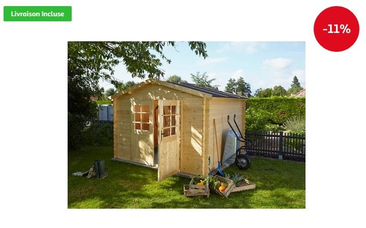 Abri De Jardin Bois Umea 4.68M² Pas Cher - Abri De Jardin concernant Abri De Jardin Auchan