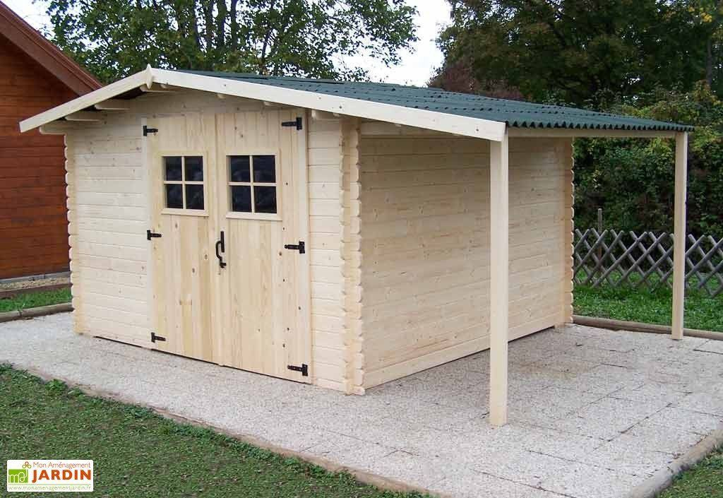 Abri De Jardin Bois Vendee (330X300X220) Emboîté 28 Mm destiné Abri De Jardin Avec Bucher