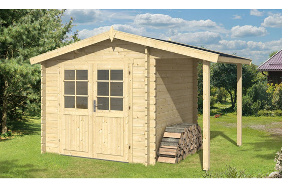 Abri De Jardin Bretagne Appentis 34 Mm - 5M² Intérieur + 2,2M² serapportantà Abri De Jardin Avec Bucher