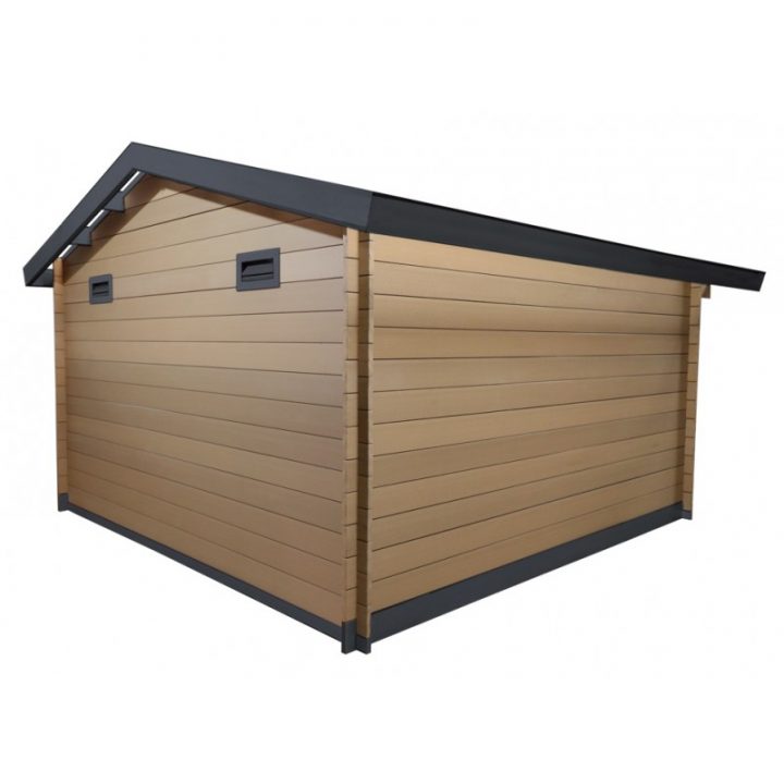 Abri De Jardin Composite Aspect Bois 14,44M² Porte Alu destiné Abri De Jardin En Composite