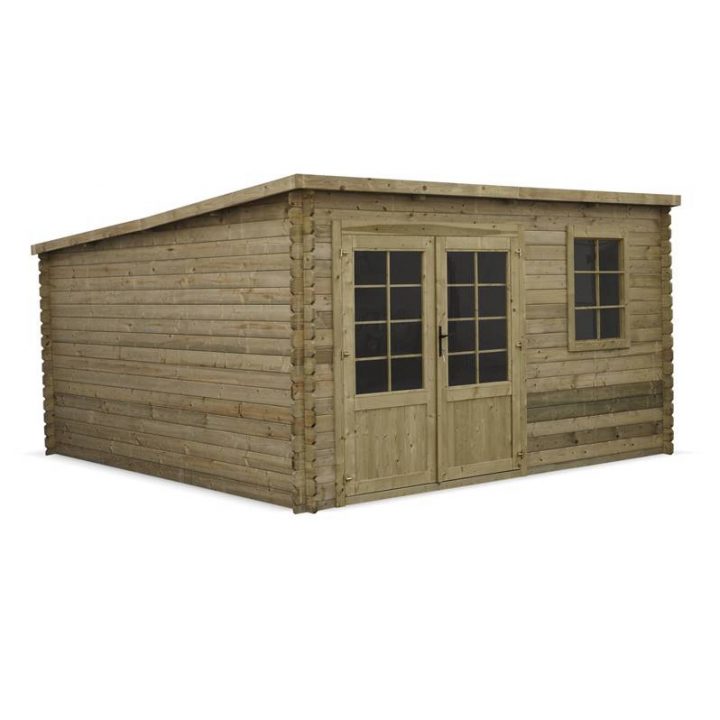 Abri De Jardin Contemporain 4 X 4 M Traité Autoclave serapportantà Abri De Jardin Contemporain