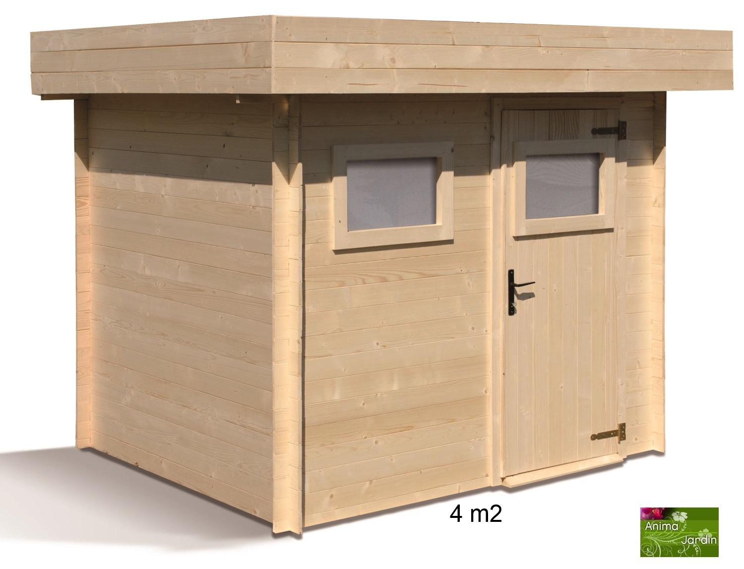 Abri De Jardin Emboité 246 X 195 Cm, 19Mm Madeira Ab 3058, Abri Toit Plat concernant Abris De Jardin Toit Plat