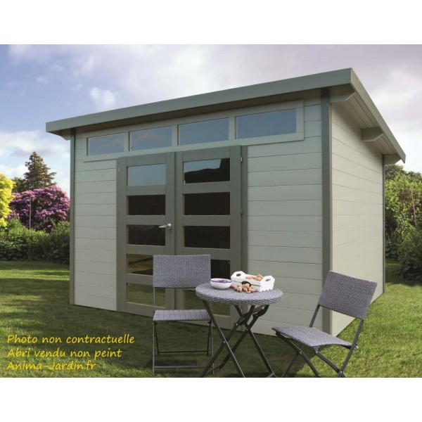 Abri De Jardin En Bois 28Mm, Venezia, 9 M², Lumineux tout Abris De Jardin En Bois Pas Cher