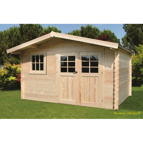 Abri De Jardin En Bois 34Mm, Salzburg, 10M², 2 Portes pour Abri De Jardin Bois 10M2