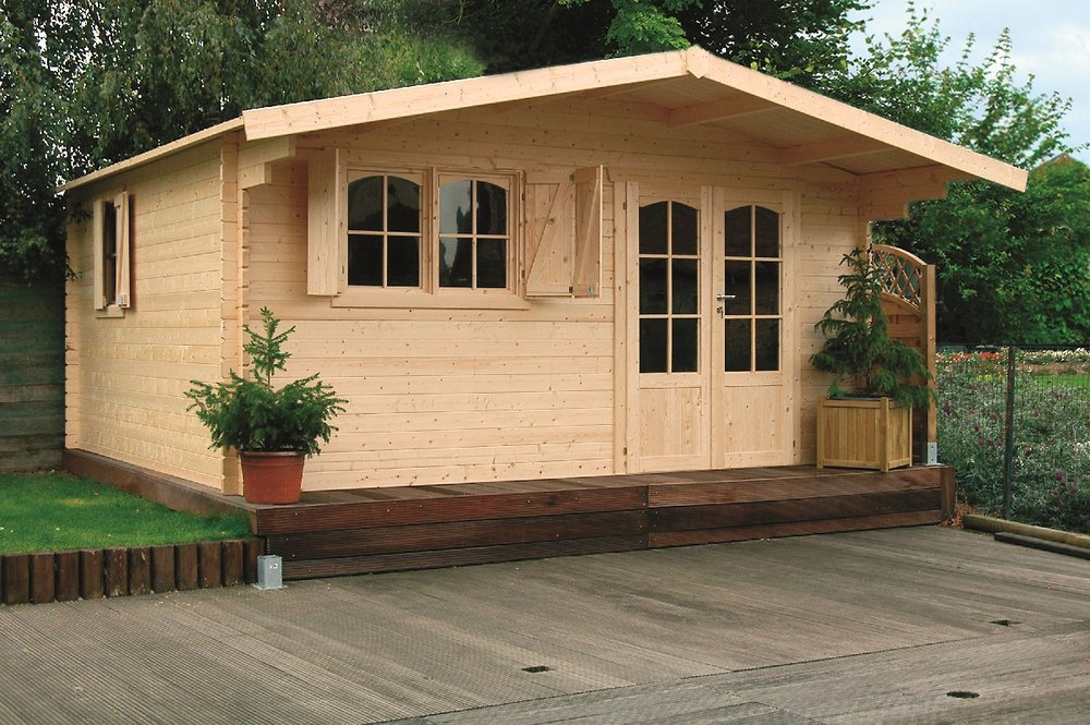 Abri De Jardin En Bois Avec Avancée 17,79 M² Chamonix tout Abri De Jardin Bricomarché