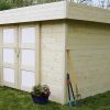 Abri De Jardin En Bois De 9 M2 À Toit Plat - Madriers De pour Abri De Jardin 18M2