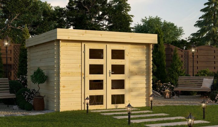 Abri De Jardin En Bois Ludo 9 M², Madriers 28 Mm – Oogarden pour Abri Jardin Oogarden