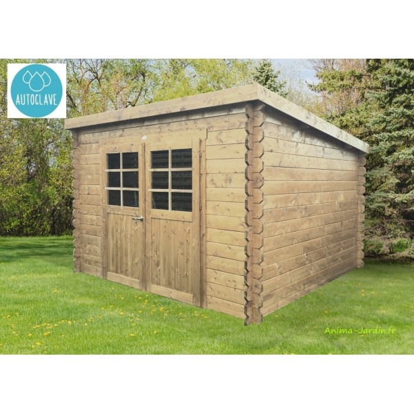 Abri De Jardin En Bois Traité Autoclave 28Mm, Brest, 2 serapportantà Abris De Jardin En Bois Pas Cher