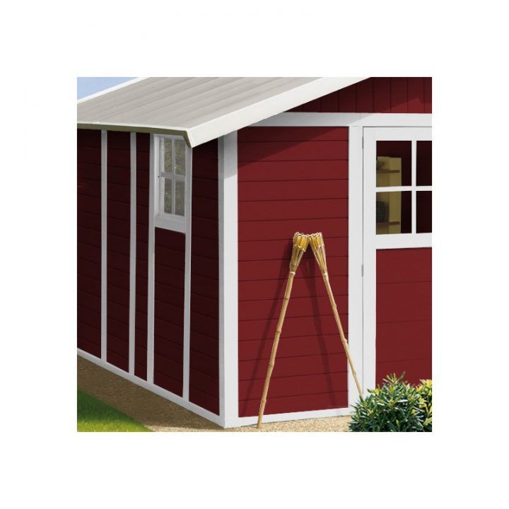 Abri De Jardin En Pvc 11,2M² Deco Rouge Et Blanc Grosfillex avec Abris De Jardin Grosfillex