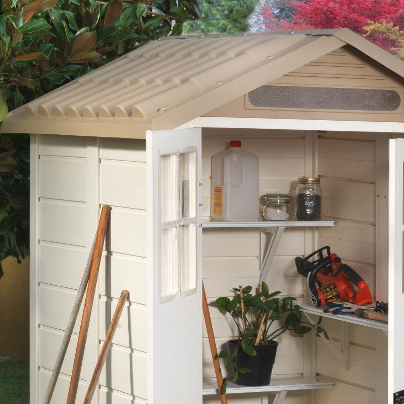 Abri De Jardin En Pvc 1,97M² Avec Plancher Evo Tuscany 120 à Abri De Jardin Avec Plancher