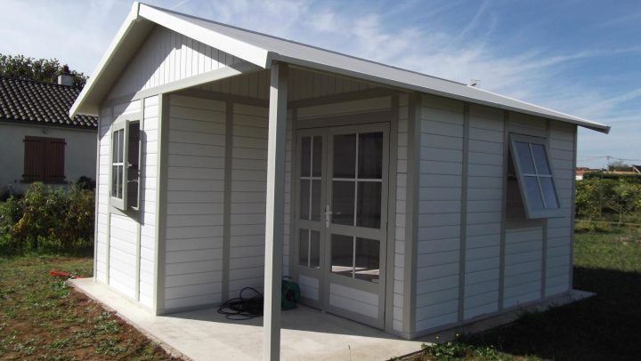 Abri De Jardin En Pvc 19,87M² Deco 20B Blanc Et Gris Vert dedans Abris De Jardin Grosfillex