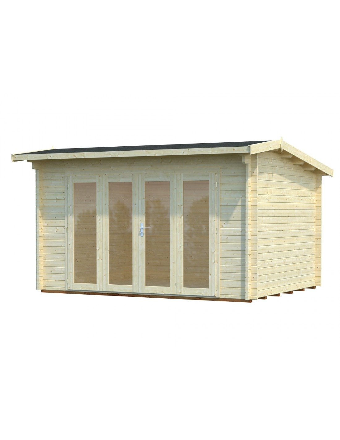 Abri De Jardin Ines 11.7 M² Avec Plancher - Serres-Et-Abris intérieur Abri De Jardin Avec Plancher