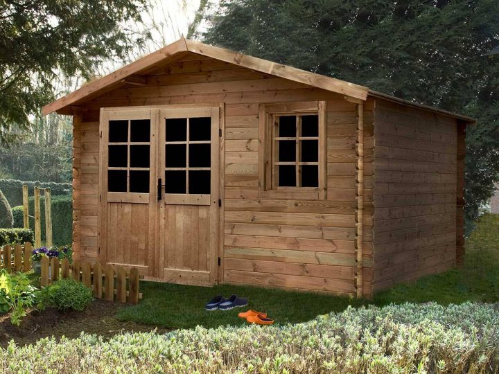 Abri De Jardin Madeira En Bois Traité 28 Mm Aloha 11,3 M² dedans Abri De Jardin 20M2 Castorama