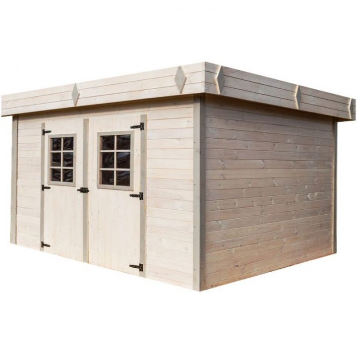 Abri De Jardin Madriers Bois Massif 16.77M², Toit Plat avec Abris Jardin Toit Plat